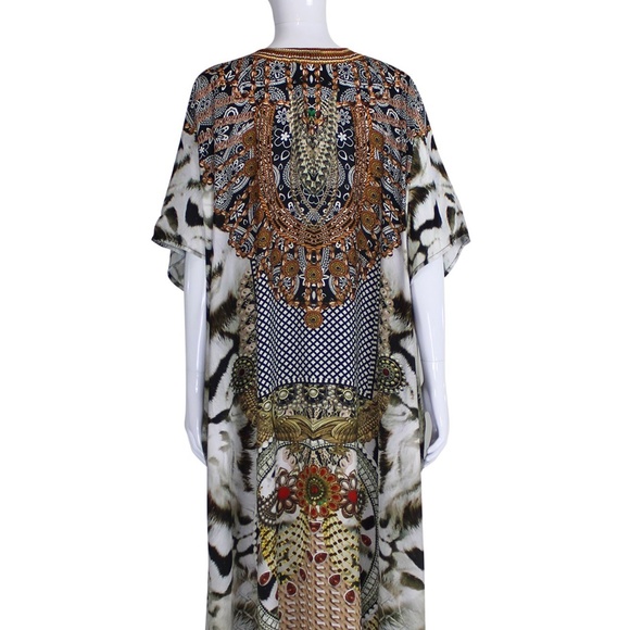 Animal Print Kaftan-Long Caftan Dress For Sale New - Picture 1 of 4